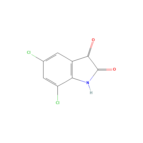 5,7-Dichloro-1H-indole-2,3-dione (CAS: 6374-92-1) - Chemical Structure and Molecular Formula 