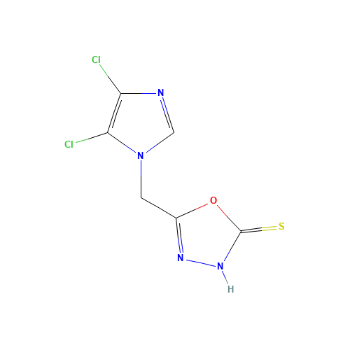 5-[(4,5-DICHLORO-1H-IMIDAZOL-1-YL)METHYL]-1,3,4-OXADIAZOLE-2-THIOL (CAS: 175201-82-8) - Related Chemical Product