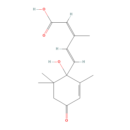 5-[1-Hydroxy-2,6,6-trimethyl-4-oxocyclohex-2-en-1-yl]-3-methyl-[2Z,4E]-pentadienoicacid (CAS: 14375-39-4) - Related Chemical Product