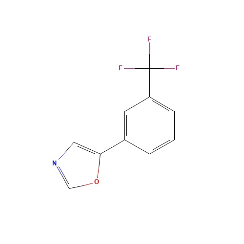 5-[3-(TRIFLUOROMETHYL)PHENYL]OXAZOLE (CAS: 175205-48-8) - Chemical Structure and Molecular Formula 