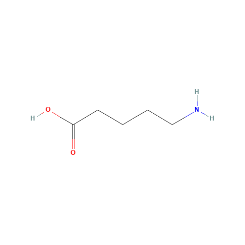 5-AMINOVALERIC ACID (CAS: 660-88-8) - Chemical Structure and Molecular Formula 