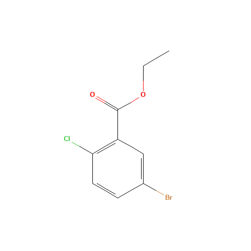 ETHYL 5-BROMO-2-CHLOROBENZOATE (CAS: 76008-73-6) - Chemical Structure and Molecular Formula 