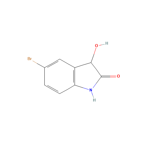 5-BROMO-3-HYDROXY-2-INDOLINONE (CAS: 99304-37-7) - Chemical Structure and Molecular Formula 