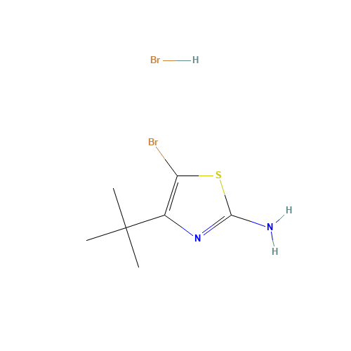 5-BROMO-4-(TERT-BUTYL)-1,3-THIAZOL-2-AMINE HYDROBROMIDE (CAS: 175136-77-3) - Chemical Structure and Molecular Formula 
