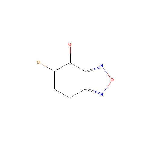 5-BROMO-4,5,6,7-TETRAHYDRO-2,1,3-BENZOXADIAZOL-4-ONE (CAS: 300574-36-1) - Chemical Structure and Molecular Formula 