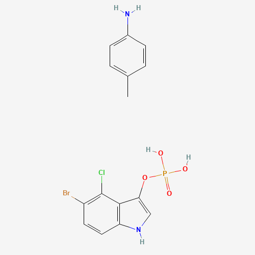 5-Bromo-4-chloro-3-indolyl phosphate p-toluidine salt (CAS: 6578-06-9) - Chemical Structure and Molecular Formula 