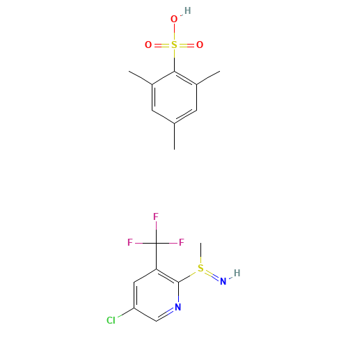 5-CHLORO-2-(METHYLSULFINOIMIDOYL)-3-(TRIFLUOROMETHYL)PYRIDINE 2,4,6-TRIMETHYLBENZENESULFONATE (CAS: 175203-07-3) - Related Chemical Product