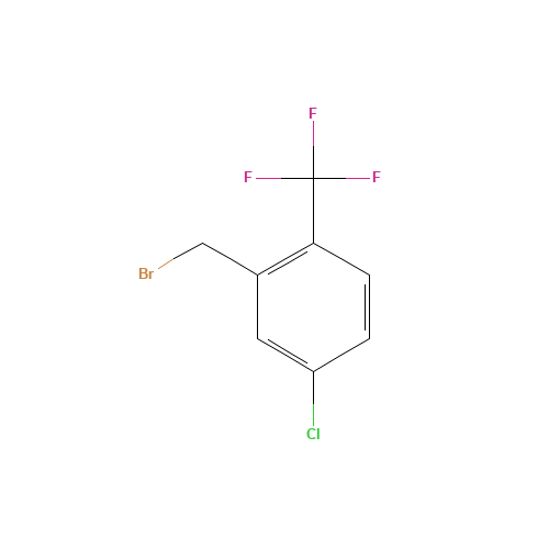 5-CHLORO-2-(TRIFLUOROMETHYL)BENZYL BROMIDE (CAS: 261763-24-0) - Chemical Structure and Molecular Formula 