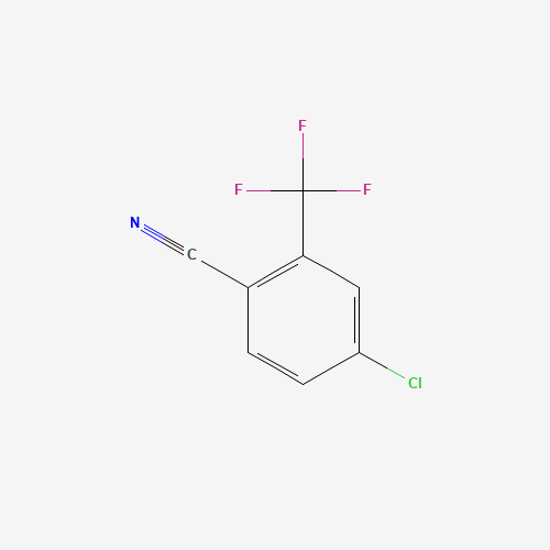 4-Chloro-2-(trifluoromethyl)benzonitrile (CAS: 320-41-2) - Chemical Structure and Molecular Formula 