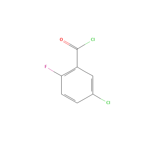 5-CHLORO-2-FLUOROBENZOYL CHLORIDE (CAS: 394-29-6) - Chemical Structure and Molecular Formula 