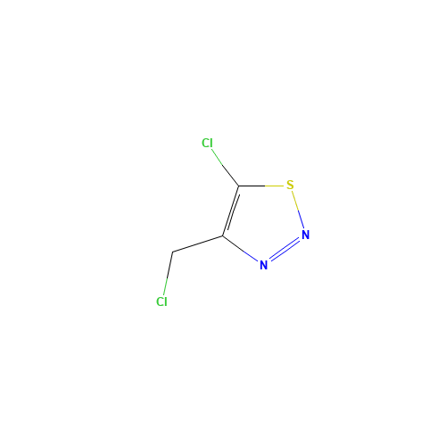 5-CHLORO-4-(CHLOROMETHYL)-1,2,3-THIADIAZOLE (CAS: 88127-85-9) - Chemical Structure and Molecular Formula 