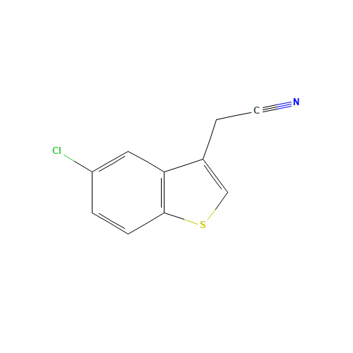5-CHLOROTHIANAPHTHENE-3-ACETONITRILE (CAS: 23799-60-2) - Chemical Structure and Molecular Formula 