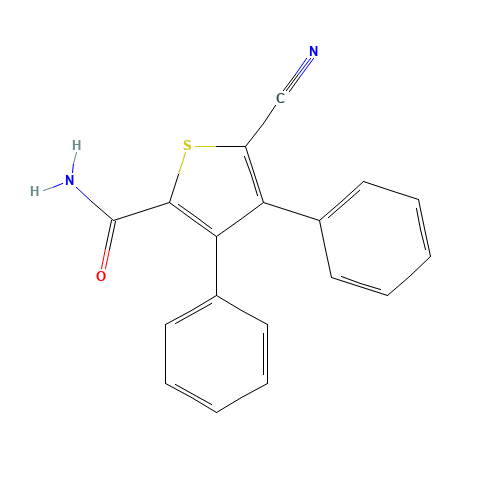 5-CYANO-3,4-DIPHENYLTHIOPHENE-2-CARBOXAMIDE (CAS: 70541-98-9) - Related Chemical Product