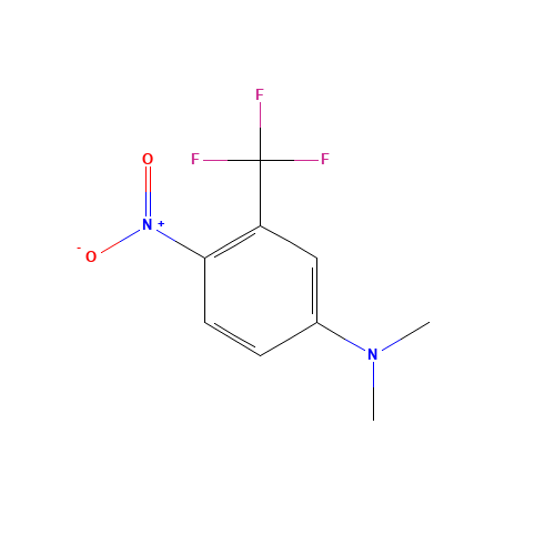 3-TRIFLUOROMETHYL-N,N-DIMETHYL-4-NITROANILINE (CAS: 41512-62-3) - Chemical Structure and Molecular Formula 