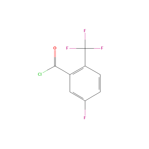 5-FLUORO-2-(TRIFLUOROMETHYL)BENZOYL CHLORIDE (CAS: 216144-70-6) - Chemical Structure and Molecular Formula 