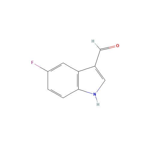 5-FLUOROINDOLE-3-CARBOXALDEHYDE (CAS: 2338-71-8) - Chemical Structure and Molecular Formula 