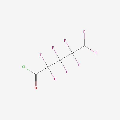 5H-OCTAFLUOROPENTANOYL CHLORIDE (CAS: 376-71-6) - Chemical Structure and Molecular Formula 