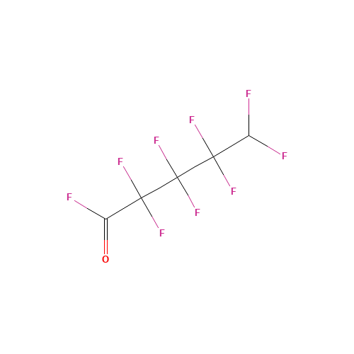 5H-OCTAFLUOROPENTANOYL FLUORIDE (CAS: 813-03-6) - Chemical Structure and Molecular Formula 