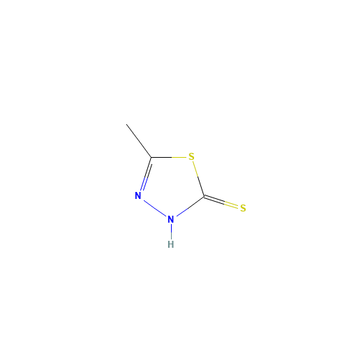 2-Mercapto-5-methyl-1,3,4-thiadiazole (CAS: 29490-19-5) - Chemical Structure and Molecular Formula 