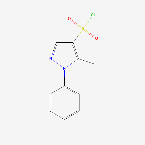 5-METHYL-1-PHENYL-1H-PYRAZOLE-4-SULFONYL CHLORIDE (CAS: 342405-38-3) - Chemical Structure and Molecular Formula 