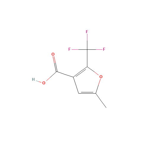 5-METHYL-2-(TRIFLUOROMETHYL)-3-FUROIC ACID (CAS: 17515-74-1) - Chemical Structure and Molecular Formula 