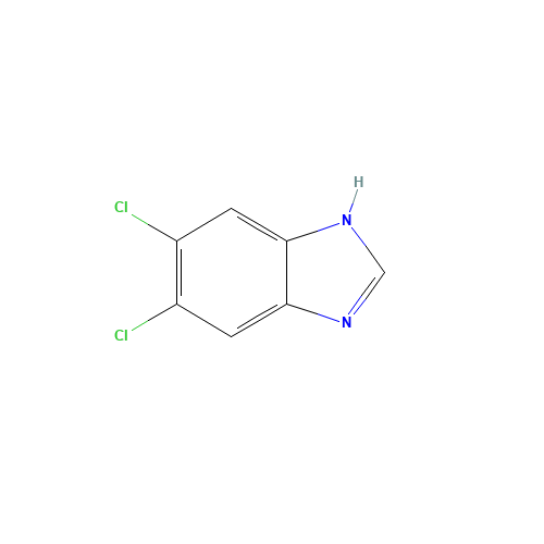 5,6-DICHLOROBENZIMIDAZOLE (CAS: 6478-73-5) - Chemical Structure and Molecular Formula 