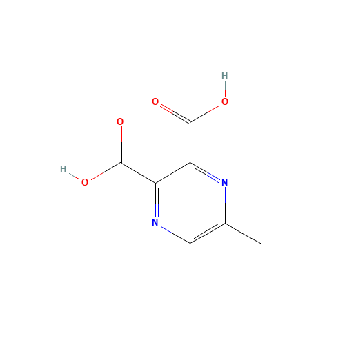 5-Methyl-2,3-pyrazinedicarboxylic acid (CAS: 5521-60-8) - Chemical Structure and Molecular Formula 
