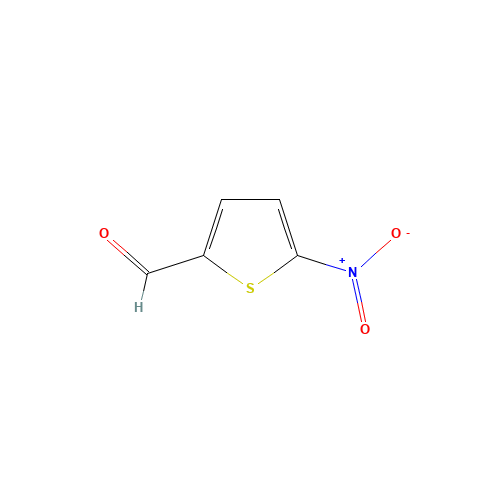5-NITROTHIOPHENE-2-CARBOXALDEHYDE (CAS: 4521-33-9) - Chemical Structure and Molecular Formula 