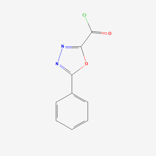 5-PHENYL-1,3,4-OXADIAZOLE-2-CARBONYL CHLORIDE (CAS: 98591-60-7) - Chemical Structure and Molecular Formula 