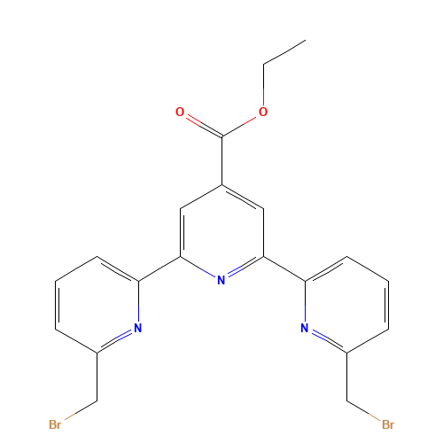 6,6''-BIS(BROMOMETHYL)-[2,2':6',2''-TERPYRIDINE]-4'-CARBOXYLIC ACID ETHYL ESTER (CAS: 372520-85-9) - Related Chemical Product