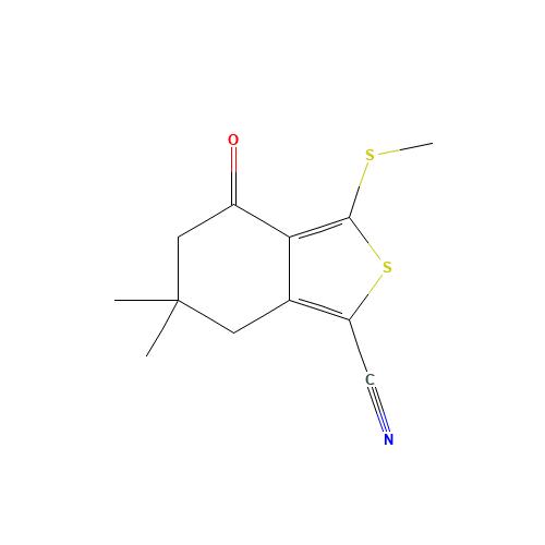 6,6-DIMETHYL-3-(METHYLTHIO)-4-OXO-4,5,6,7-TETRAHYDROBENZO[C]THIOPHENE-1-CARBONITRILE (CAS: 175202-50-3) - Related Chemical Product