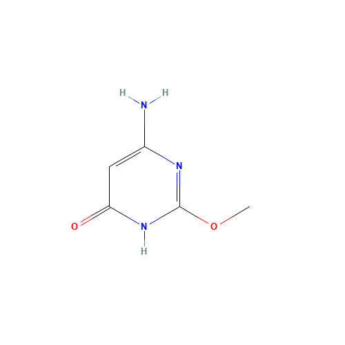 6-AMINO-2-METHOXY-4(1H)-PYRIMIDINONE (CAS: 52386-29-5) - Chemical Structure and Molecular Formula 