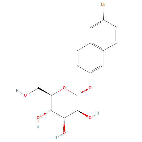 6-BROMO-2-NAPHTHYL-ALPHA-D-MANNOPYRANOSIDE (CAS: 28541-84-6) - Chemical Structure and Molecular Formula 