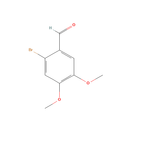6-Bromoveratraldehyde (CAS: 5392-10-9) - Chemical Structure and Molecular Formula 