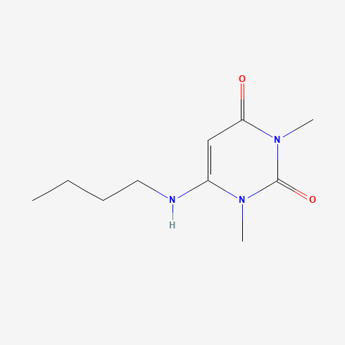 6-BUTYLAMINO-1,3-DIMETHYLURACIL (CAS: 5770-46-7) - Chemical Structure and Molecular Formula 