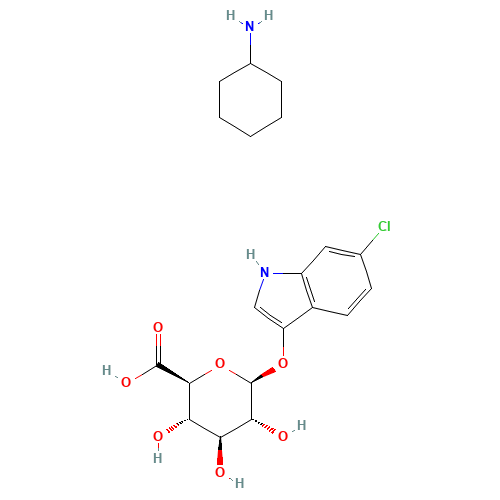 6-CHLORO-3-INDOLYL-BETA-D-GLUCURONIDE CYCLOHEXYLAMMONIUM SALT (CAS: 138182-20-4) - Related Chemical Product