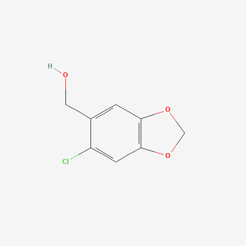 6-CHLOROPIPERONYL ALCOHOL (CAS: 2591-25-5) - Chemical Structure and Molecular Formula 