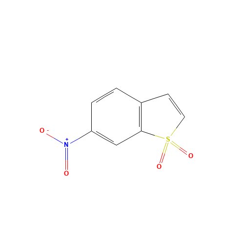 6-NITRO-1H-1LAMBDA6-BENZO[B]THIOPHENE-1,1-DIONE (CAS: 19983-44-9) - Chemical Structure and Molecular Formula 