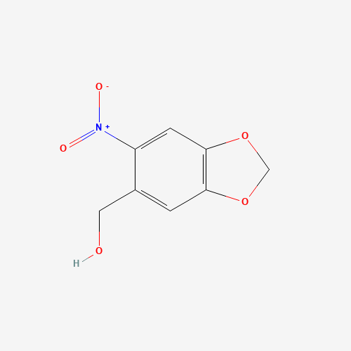 6-NITROPIPERONYL ALCOHOL (CAS: 15341-08-9) - Chemical Structure and Molecular Formula 