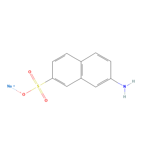 7-AMINO-2-NAPHTHALENESULFONIC ACID SODIUM SALT (CAS: 5412-82-8) - Chemical Structure and Molecular Formula 