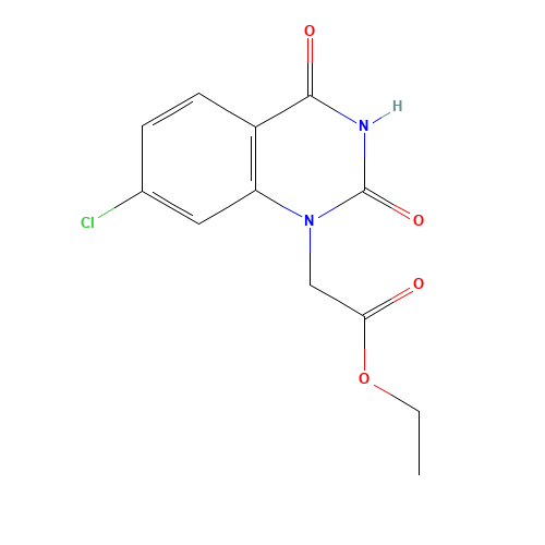 7-Chloro-3,4-dihydro-2,4-dioxo-1(2H)-quinazolineaceticacidethylester (CAS: 112733-45-6) - Chemical Structure and Molecular Formula 