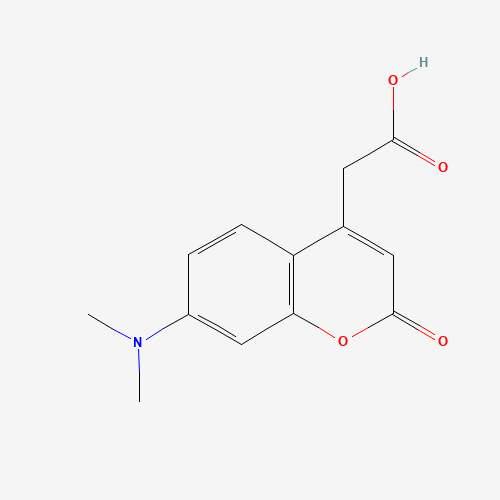7-DIMETHYLAMINOCOUMARIN-4-ACETIC ACID (CAS: 80883-54-1) - Chemical Structure and Molecular Formula 
