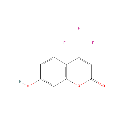 7-HYDROXY-4-(TRIFLUOROMETHYL)COUMARIN (CAS: 575-03-1) - Chemical Structure and Molecular Formula 