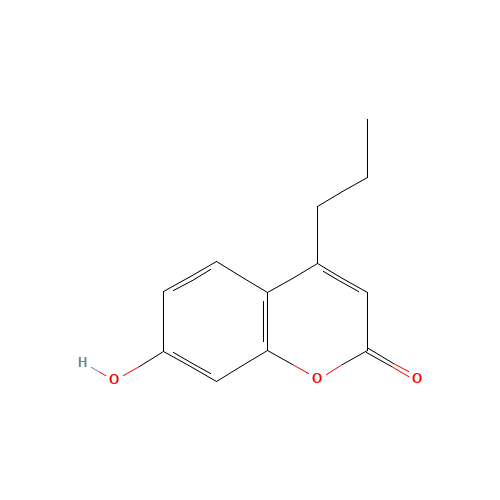 7-HYDROXY-4-PROPYL-2H-CHROMEN-2-ONE (CAS: 19225-02-6) - Chemical Structure and Molecular Formula 