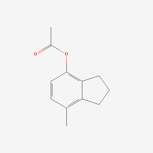 4-ACETOXY-7-METHYLINDANE (CAS: 175136-12-6) - Chemical Structure and Molecular Formula 