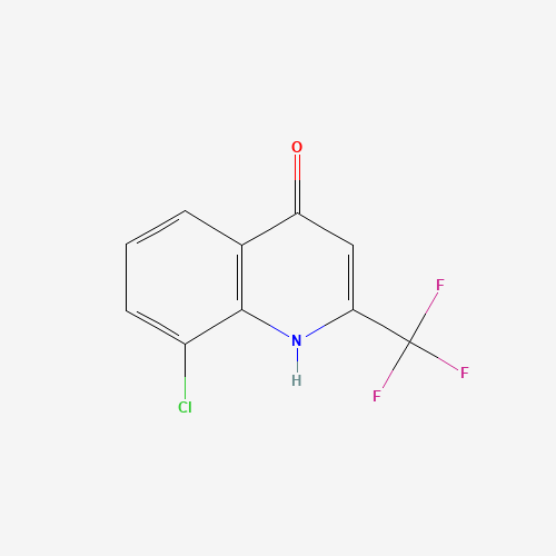 8-CHLORO-4-HYDROXY-2-(TRIFLUOROMETHYL)QUINOLINE (CAS: 18706-22-4) - Chemical Structure and Molecular Formula 