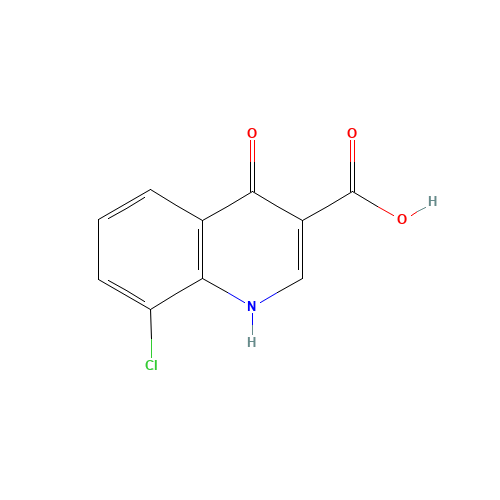 8-CHLORO-4-HYDROXYQUINOLINE-3-CARBOXYLIC ACID (CAS: 35966-16-6) - Chemical Structure and Molecular Formula 