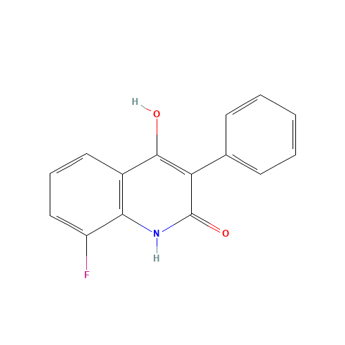 8-Fluoro-4-hydroxy-3-phenyl-2(1H)-quinolinone (CAS: 144603-10-1) - Chemical Structure and Molecular Formula 