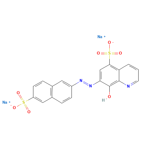 8-HYDROXY-7-(6-SULFO-2-NAPHTHYLAZO)-5-QUINOLINESULFONIC ACID DISODIUM SALT (CAS: 56932-43-5) - Related Chemical Product