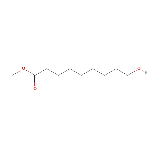 9-HYDROXYPELARGONIC ACID METHYL ESTER (CAS: 34957-73-8) - Chemical Structure and Molecular Formula 
